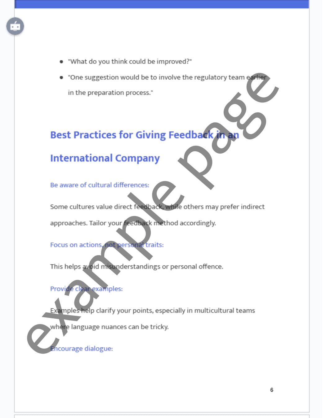 Example Page
